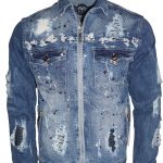 Denim Jacket drippin hustler Blue